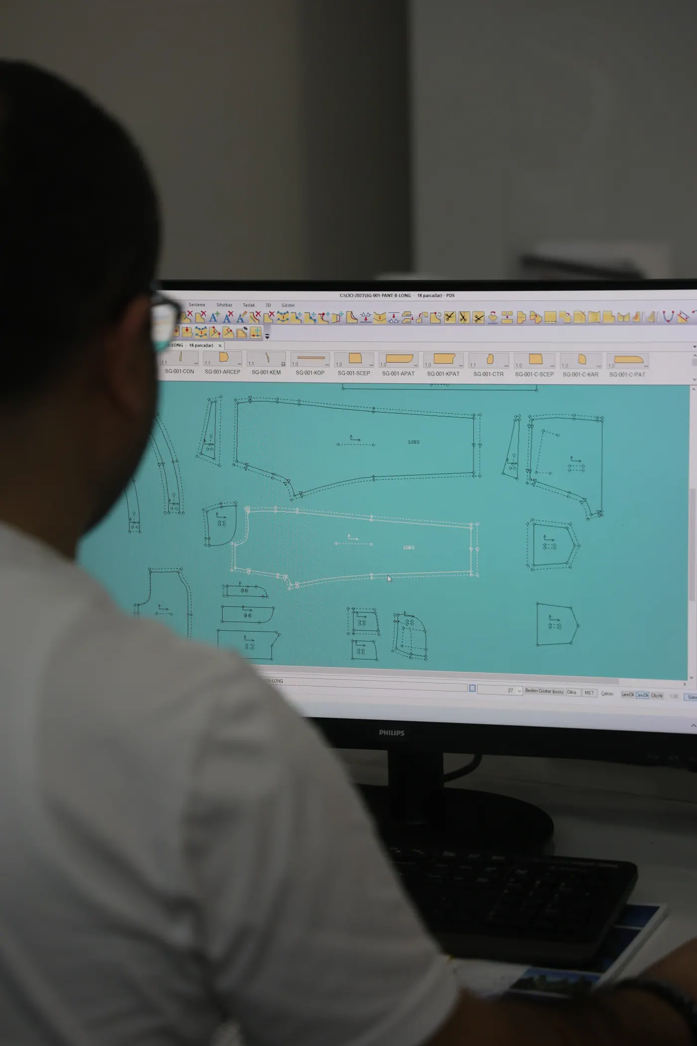 ALLDENIMS pattern and design work on screen